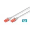 Latiguillo Digitus CAT 6 U/UTP LSZH 0,5 m 10 uds.