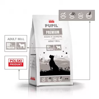 PUPIL Premium Razas medianas y grandes Rico en cordero y arroz - Pienso seco - 12 kg