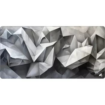 Alfombrilla gaming Sharkoon SKILLER SGP40 D17, diseño abstracto de cristal, gris/blanco, 1000 x 500 mm