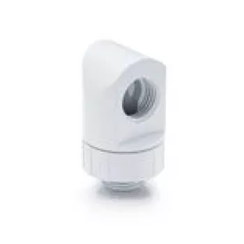 Racor giratorio de 90° BitsPower Artemis — blanco ártico (BPM-AT90R-WH)
