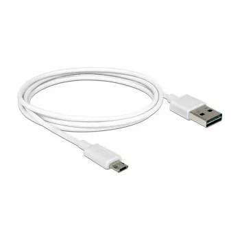 Cable USB DeLOCK 84807 USB 2.0 1 m USB A Micro-USB B blanco