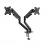 Akyga AK-MB-06 Soporte de sobremesa para dos monitores con muelles de gas, 15-32 inch, 2x 10 kg, VESA 75x75 / 100x100, negro