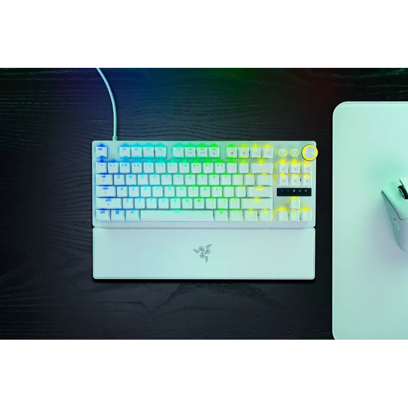Razer Huntsman V3 Pro Tenkeyless 8KHz | Teclado gaming | Con cable | US | Blanco | Razer Analog Optical Switch Gen-2