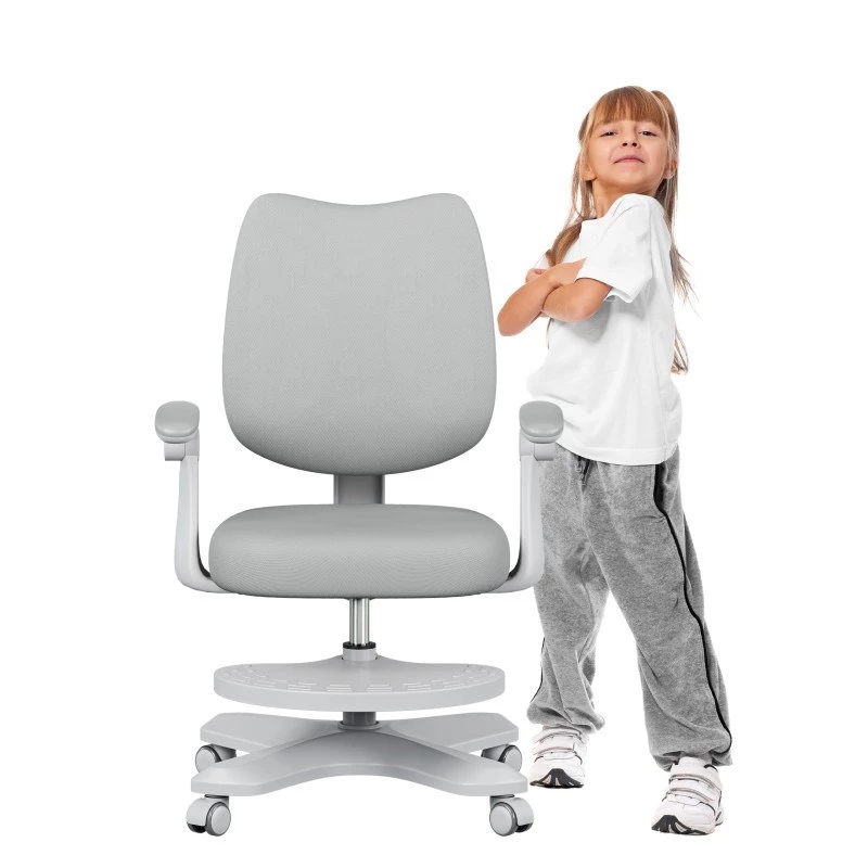 Silla de oficina giratoria mark adler Junior 4.6 gris — silla de trabajo ergonómica compacta