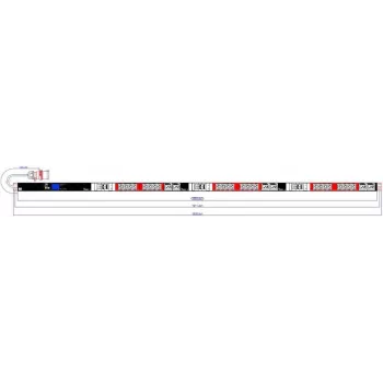 PDU Bachmann BlueNet BN2000ALU unidad de distribución de energía 24x C13 6x C19, montaje en rack