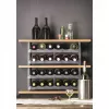 Botellero de mesa rotho VARIO para 6 botellas, plegable, gris, 600×220×140 mm