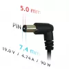 Fuente de alimentación para portátil Akyga AK-ND-04 19 V / 4,74 A, 90 W, conector 7,4 x 5,0 mm con pin, para HP