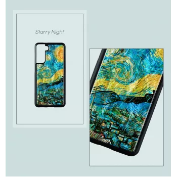 Funda protectora iKins para Samsung Galaxy S21+ — noche estrellada negra