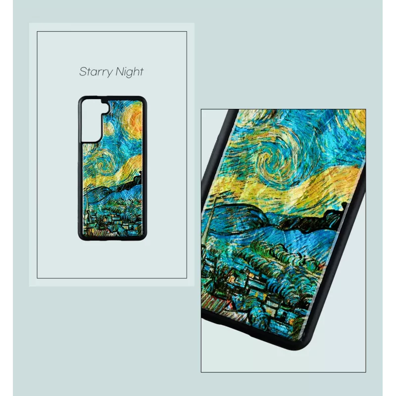 Funda protectora iKins para Samsung Galaxy S21+ — noche estrellada negra