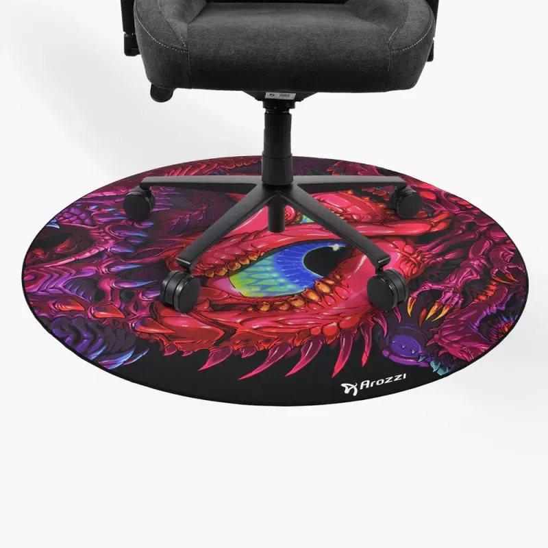 Alfombrilla protectora de suelo Arozzi Zona Redonda | Crawling Chaos — alfombrilla redonda protectora para ruedas de silla y suelo, modelo AZ-ZONA-PAD-CHAOS