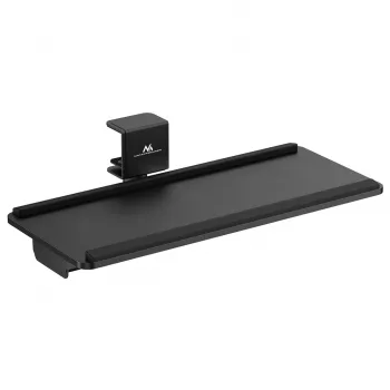 Soporte de teclado bajo escritorio Maclean, carga máx. 5 kg, ajustable horizontal y verticalmente, negro, MC-108 B