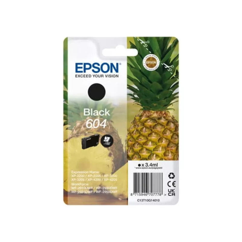 Cartucho de tinta Epson 604 1 ud. original rendimiento estándar negro