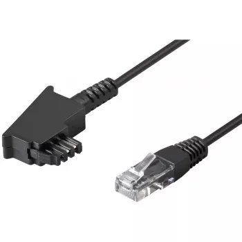 Wentronic Goobay - Cable de teléfono - TAE-F (M) - RJ-45 (M) - 10m - negro (51235)