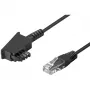 Wentronic Goobay - Cable de teléfono - TAE-F (M) - RJ-45 (M) - 10m - negro (51235)
