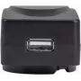 Cargador de red USB-A Manhattan para dispositivos móviles con adaptadores UK/EU/USA, cargador de smartphone, fuente de alimentación intercambiable, tres años de garantía, negro