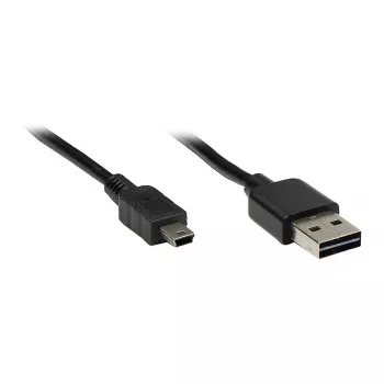 Cable de conexión GoodConnections USB 2.0 EASY conector macho A a conector macho Mini-B, negro, 1 m