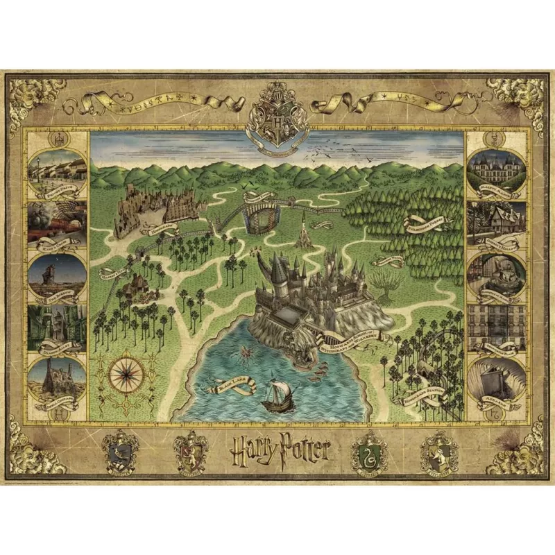 Puzle Ravensburger Hogwarts mapa 1500 piezas – Ravensburger 1500 piezas
