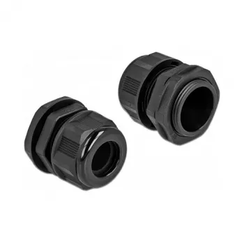 Prensaestopas DeLOCK 60367 negro plástico 2 uds.