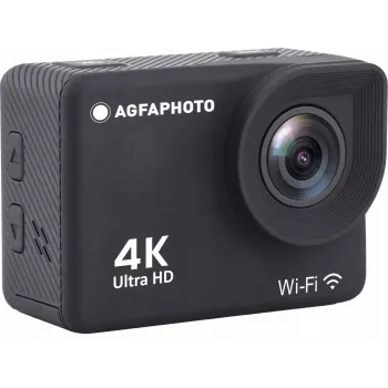 Action Cam AgfaPhoto 4K, sumergible, Wi-Fi, cámara lenta/time-lapse (AC9000BK)