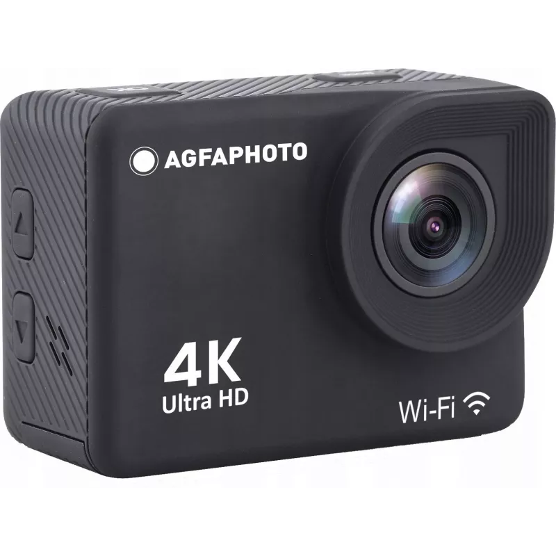 Action Cam AgfaPhoto 4K, sumergible, Wi-Fi, cámara lenta/time-lapse (AC9000BK)