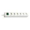 Brennenstuhl 1159520400 Regleta de enchufes 6 tomas 45° blanca con interruptor 3 m cable H05VV-F3G1,5 POS-Reiter (1159520400)