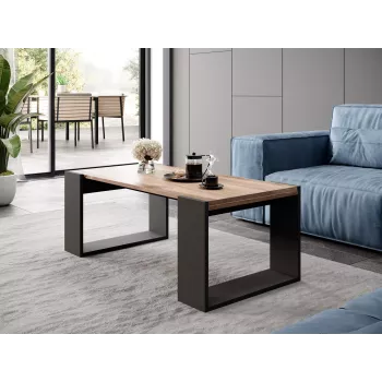 Banco/mesa Cama WOOD 120x54,5x46 roble Wotan + antracita