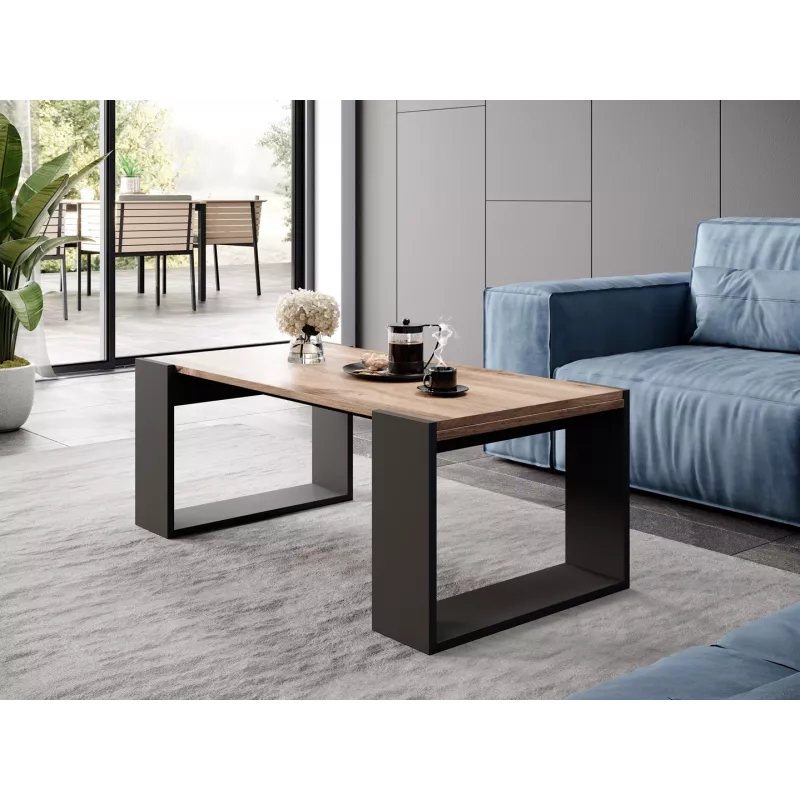 Banco/mesa Cama WOOD 120x54,5x46 roble Wotan + antracita