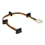 DeLOCK - Fuente de alimentación - fuente de alimentación interna, 4 pines (M) a alimentación SATA (H) - 40 cm - multicolor (60142)