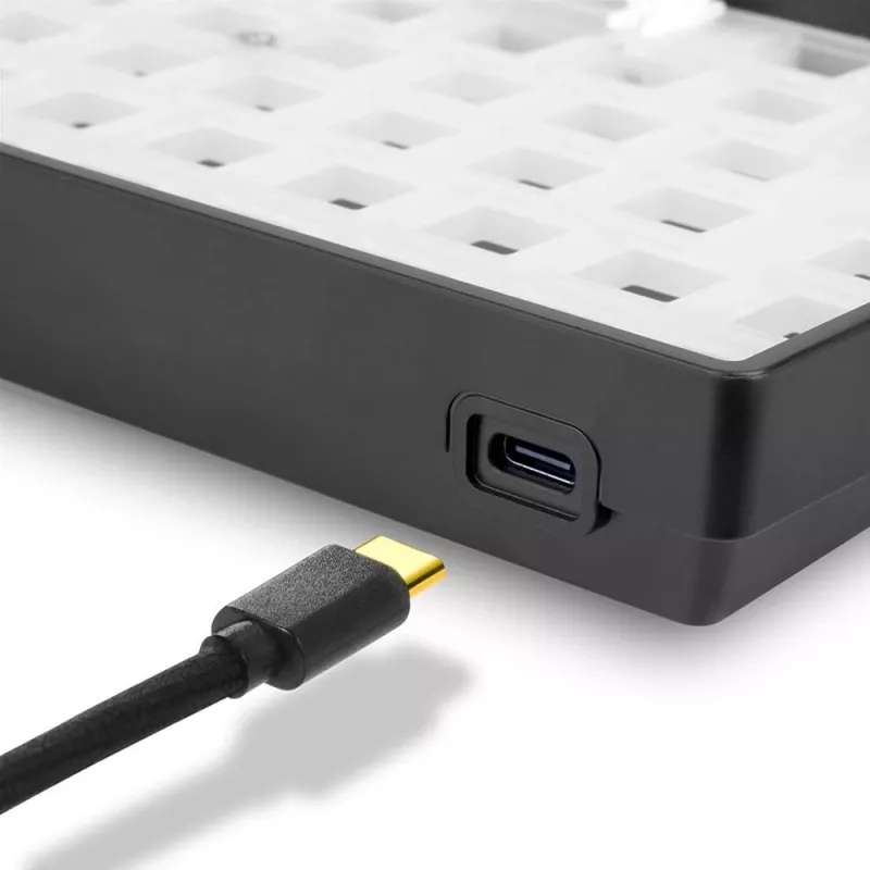 Sharkoon SKILLER SGK50 S3 Barebone Teclado gaming - teclado gaming totalmente personalizable con formato 75%, Hot-Swap, iluminación RGB, distribución QWERTZ