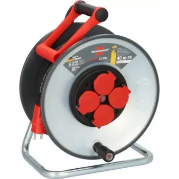 Alargador enrollable Brennenstuhl 9191400110 4 tomas AC 40 m negro rojo