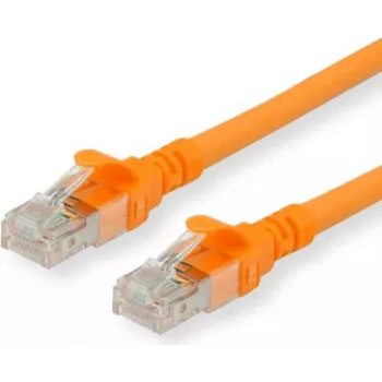 Roline - Cable de parcheo - RJ-45 (macho) a RJ-45 (macho) - 50 cm - UTP - CAT 6 - libre de halógenos, moldeado, trenzado - naranja