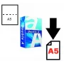 Papel Double A (categoría A), A5, 80 g, 500 hojas