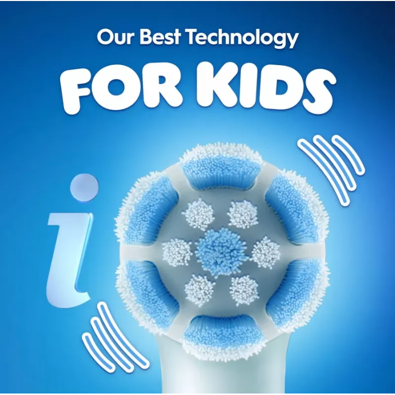 Cepillo de dientes eléctrico Oral-B con estuche de viaje, 6Y+ | iO Kids Disney Stitch | Recargable | Para niños | Número de cabezales incluidos 1 | Número de modos de cepillado 3