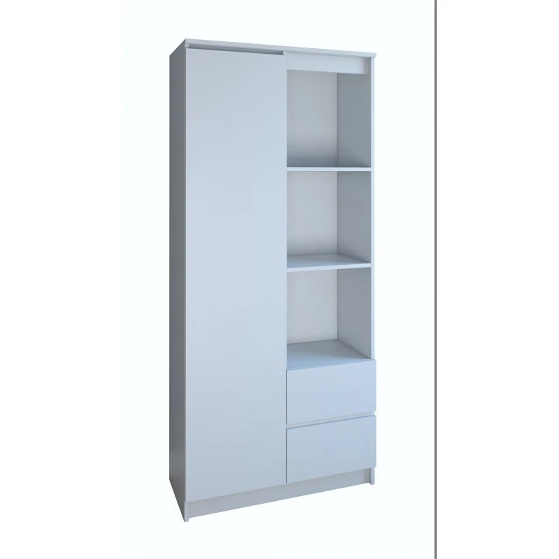Estantería para oficina Top e Shop RS-80 BILY BIEL, aglomerado blanco, 7 baldas, 800×350×1800 mm