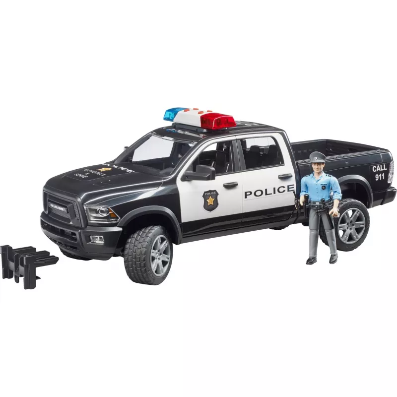 Vehículo de juguete Polizei-Pickup BRUDER RAM 2500 Police 02505 – modelo a escala, vehículo de juguete