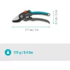 Tijera de podar GARDENA PremiumCut 12240-20 yunque para madera seca, gris/turquesa