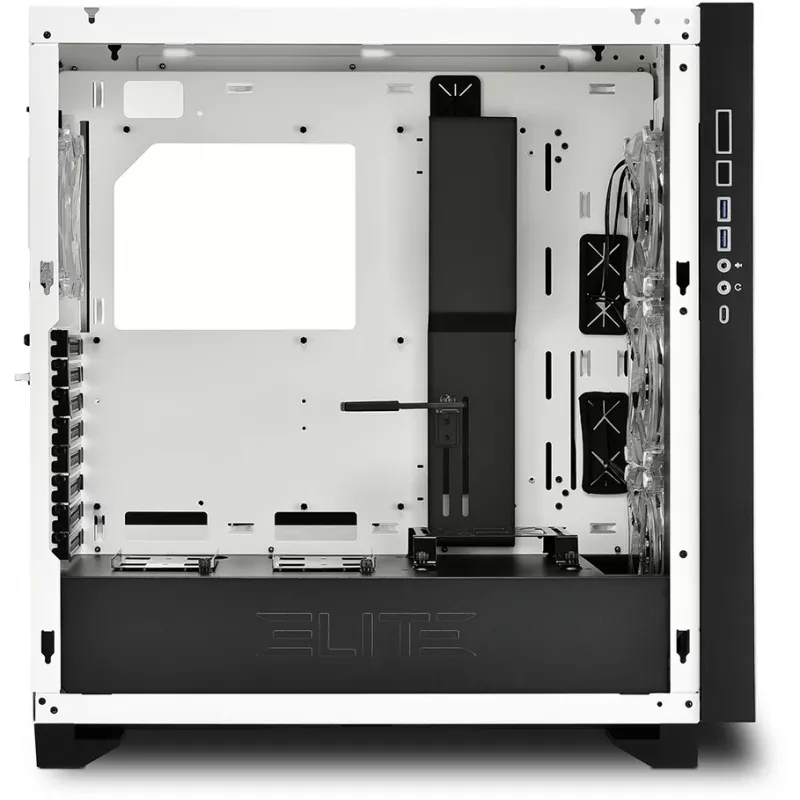 Sharkoon ELITE SHARK CA300H - Torre - PC - Blanco - ATX - EATX - micro ATX - Mini-ITX - Metal - Cristal Templado - Gaming