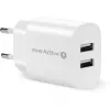 Cargador de teléfono 2x USB 2,4A 12W blanco