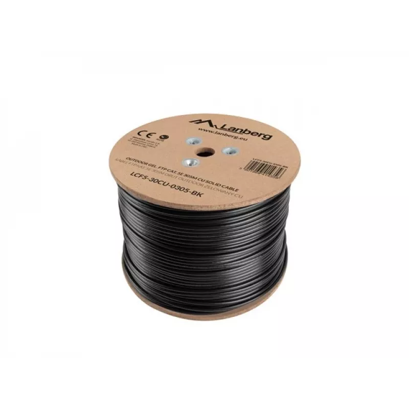 Cable de red Lanberg LCF5-30CU-0305-BK RJ45 Cat5e 305 m negro