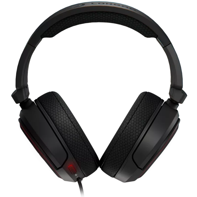 LORGAR Kaya 460, auriculares gaming USB con micrófono, CM108B, iluminación RGB, Plug&Play, cable de conexión USB-A de 2m, almohadillas de tela, tamaño: 192*184,7*88mm, 0,329kg, negro