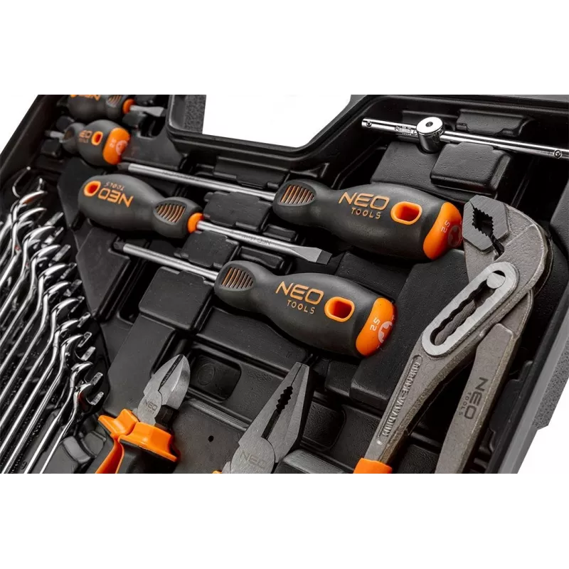 NEO tools 08-945 Juego de vasos 1/4 1/2 pulgadas versátil y duradero