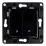 Interruptor de luz Shelly Wall Switch 2 Negro Botones de control Compatibilidad Shelly 2.5
