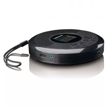 Reproductor de CD portátil Lenco CD-340BK — negro, diseño portátil