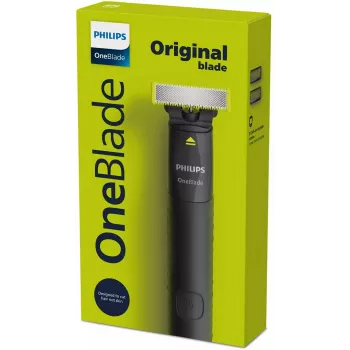 Afeitadora de lámina y recortadora Philips OneBlade QP1424/10 — antracita, a pilas, 30 min de autonomía, peines para barba