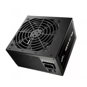 Fuente de alimentación FSP HEXA 85+ PRO 650W ATX ATX2.5 negra, 650 W, 100 - 240 V, 50 - 60 Hz, 9 - 4 A, Activa, 100 W