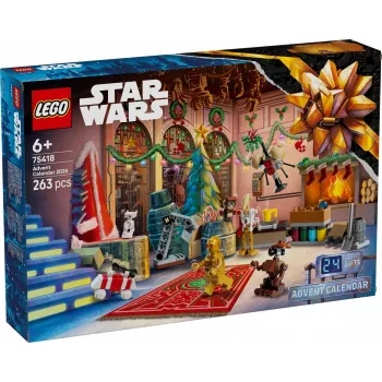 Calendario de adviento LEGO Star Wars 2025 — set 75418, minifiguras y modelos construibles de temporada