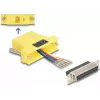 DELOCK D-Sub 25 polos conector hembra a conector hembra RJ12 set de montaje, amarillo