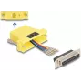 DELOCK D-Sub 25 polos conector hembra a conector hembra RJ12 set de montaje, amarillo