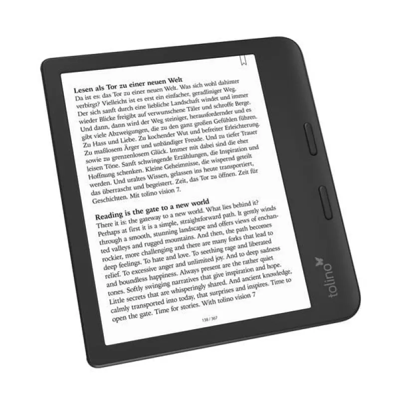 Tolino E-Book-Reader pantalla táctil Wi-Fi negro