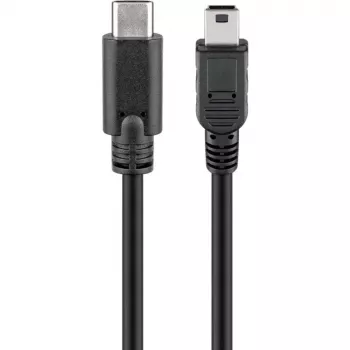 Cable USB Goobay 67989 0,5 m Mini-USB B a USB-C negro